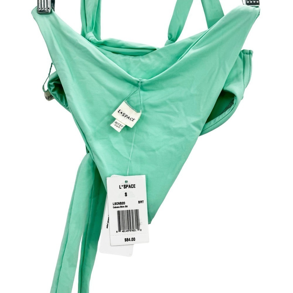 L*Space Camellia-Cabana Bikini Top & Bottom Set Bright Teal Blue S NWT - Picture 4 of 12